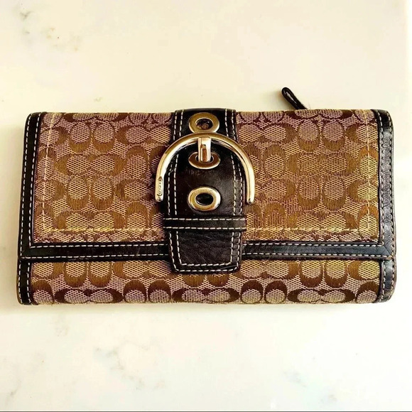 Coach Signature Large Envelope Wallet - Picture 1 of 11